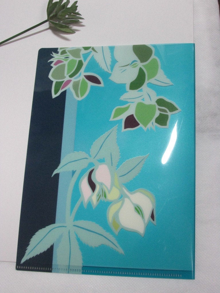 A5 File Folder Organizer Bird Java Sparrow & Christmas Rose - Boutique SWEET BIRDIE