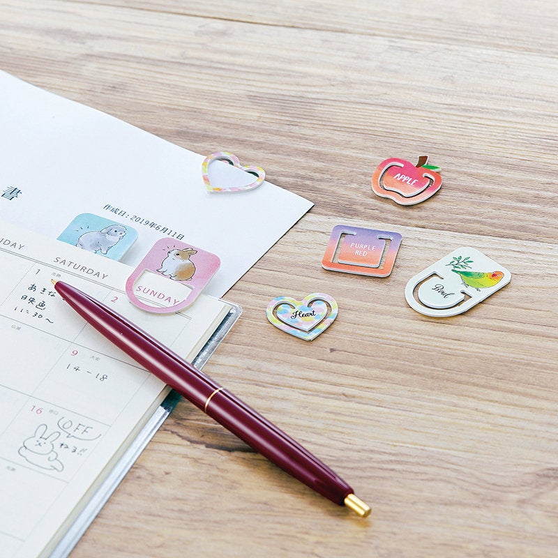 Sets of 16 Bird Flat Index Clips Budgie Budgerigar Parakeet Cockatiel Lovebird FC00041 - Boutique SWEET BIRDIE