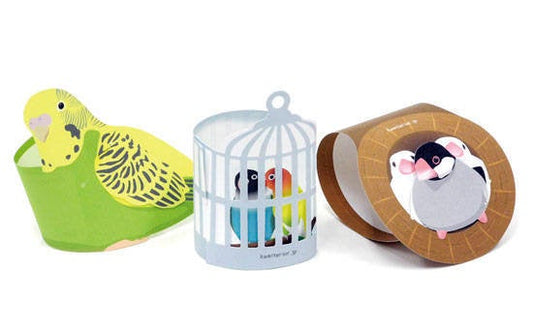 Sets of 30 Bird Paper Craft Memo Pad Budgie Budgerigar Parakeet Lovebird Java Sparrow KU-9 - Boutique SWEET BIRDIE