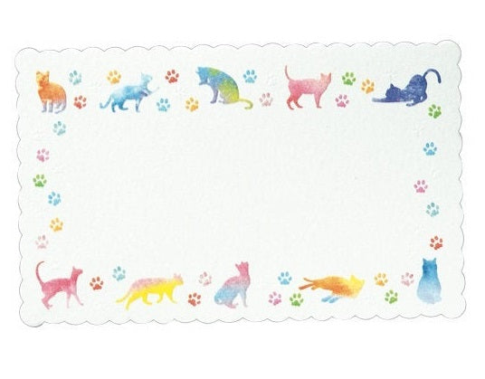 Set of 12 Cat Mini Message Card
