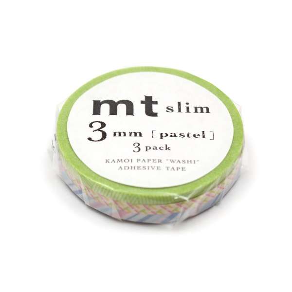 mt slim 3mm Pastel Japanese Washi Tape Sets of 3 Rolls