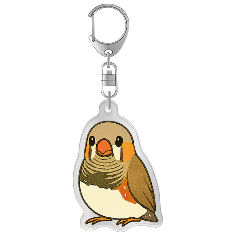 (Made-to-order requests are currently closed. Please wait until we reopen.) Made-to-Order Zebra Finch Acrylic Key Holder