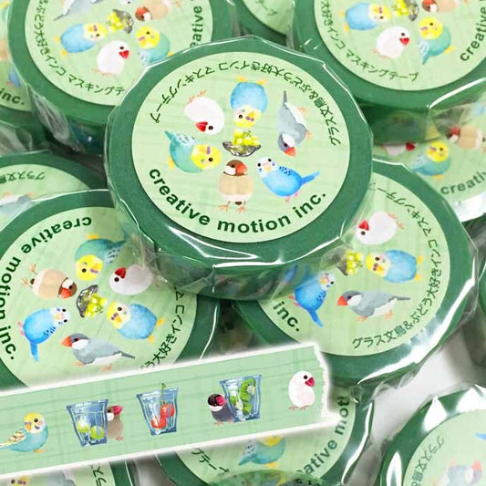 Budgie Java Sparrow Finch Japanese Washi Tape Masking Tape - Sweet Birdie Boutique International