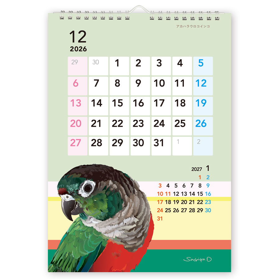 2026 Beautiful Birds Wall Calendar