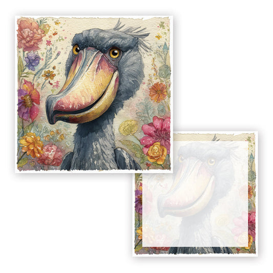 Shoebill Square Memo Pad