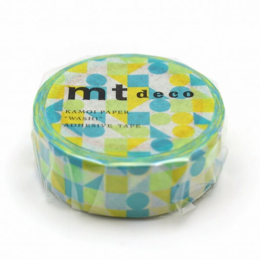 mt deco Circle Triangle Square Blue Japanese Washi Tape Masking Tape