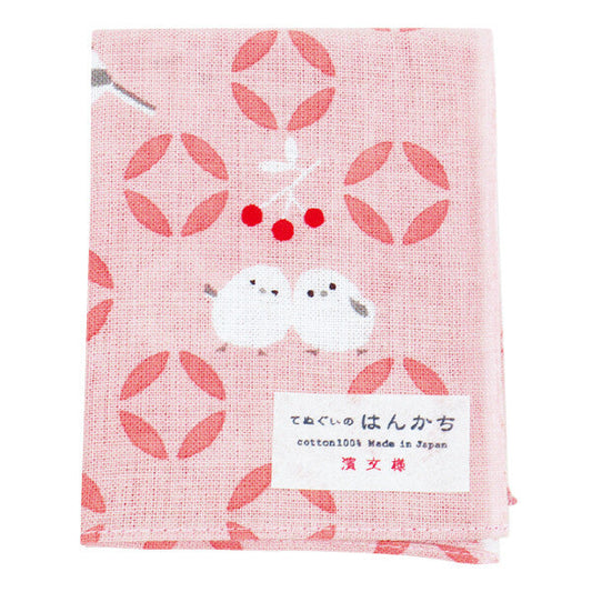 Long-tailed Tit Tenugui Handkerchief Cloth