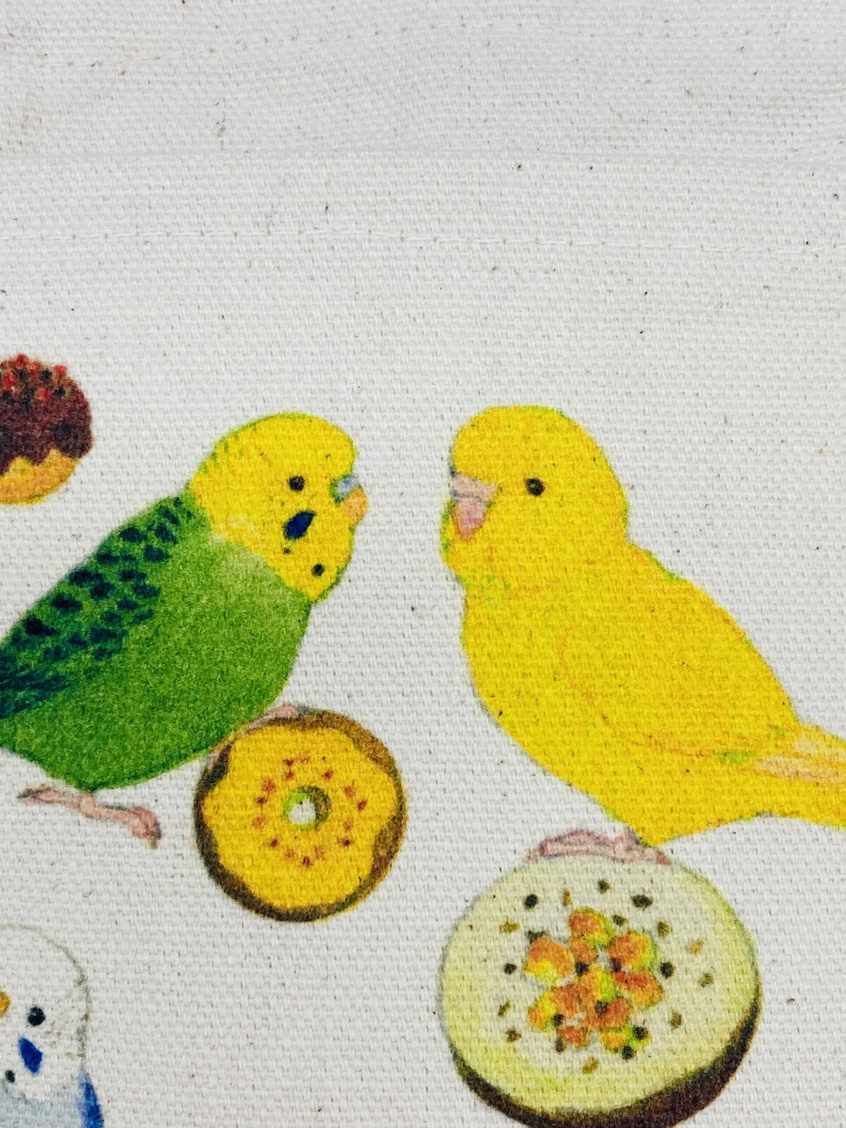 Budgie Donut Small Cotton Crossbody Bag