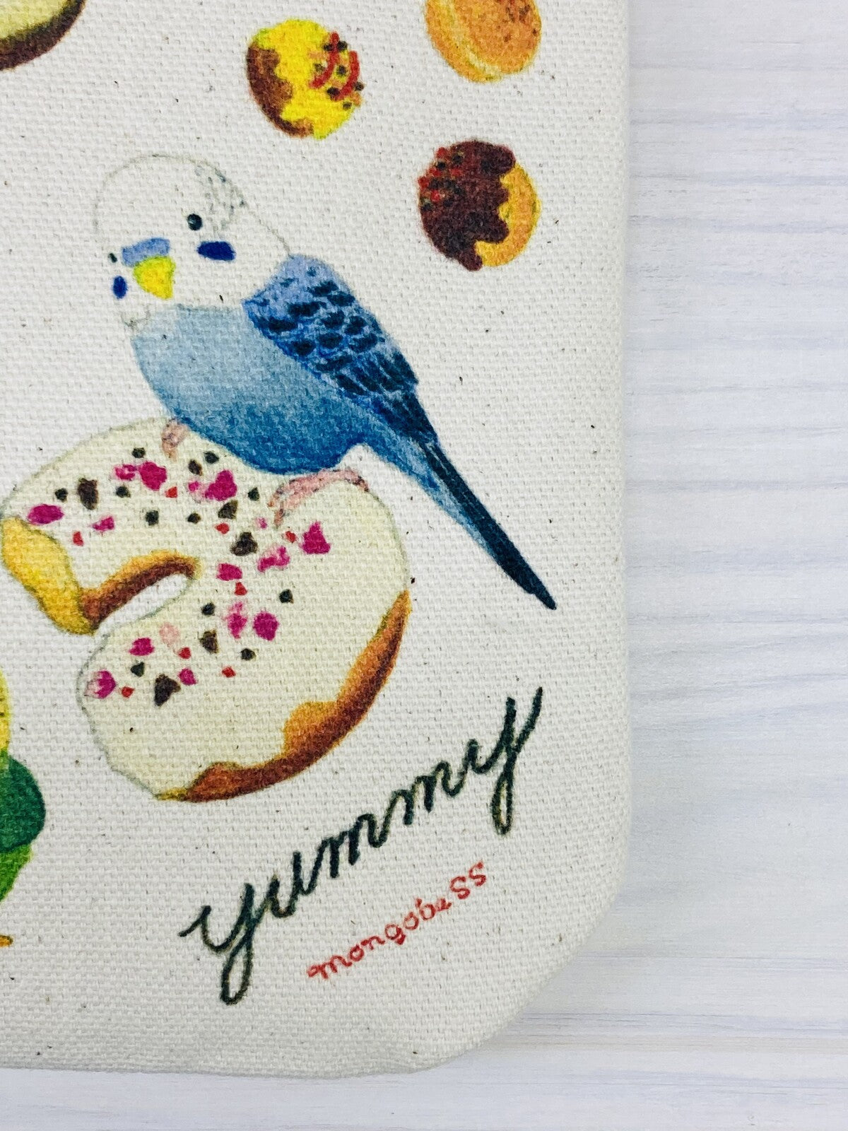 Budgie Donut Small Cotton Crossbody Bag