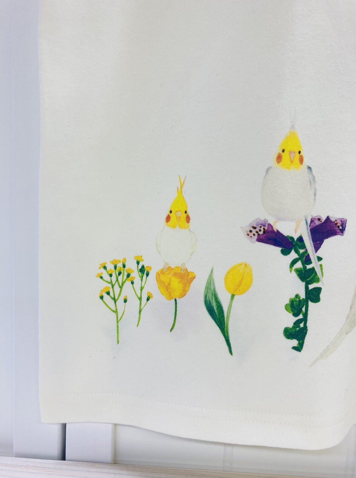 Cockatiel and Yellow Flower Women's T-shirt (Made to Order)