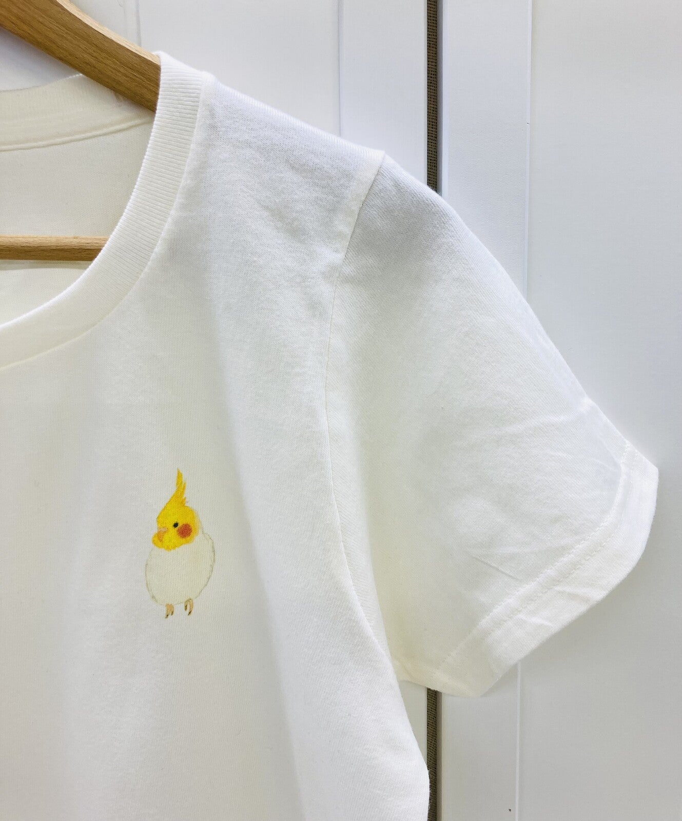 Cockatiel and Yellow Flower Women's T-shirt (Made to Order)