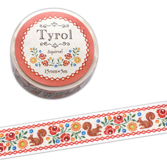 Tyrol Squirrel Japanese Washi Tape
