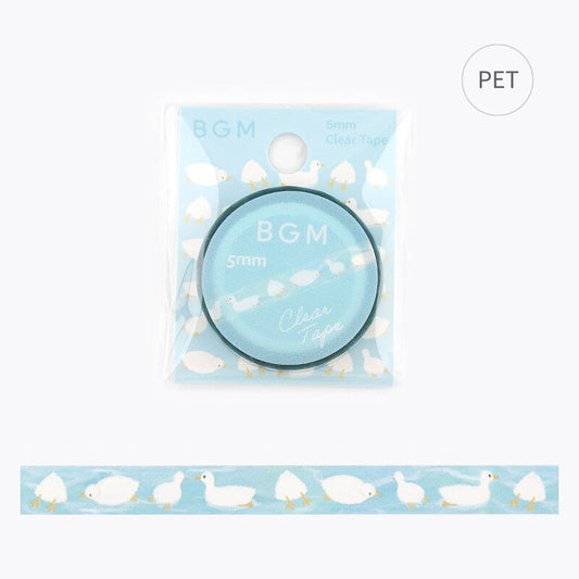 Swimming Duck Transparent PET Deco Tape Slim Type