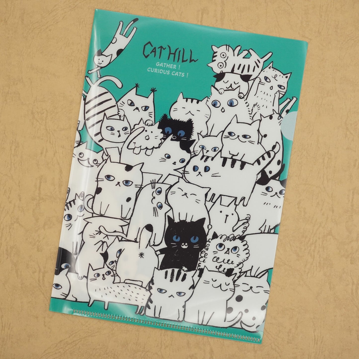 Cat Hill A5 file Folder Organizer Green Shinzi Katoh Design
