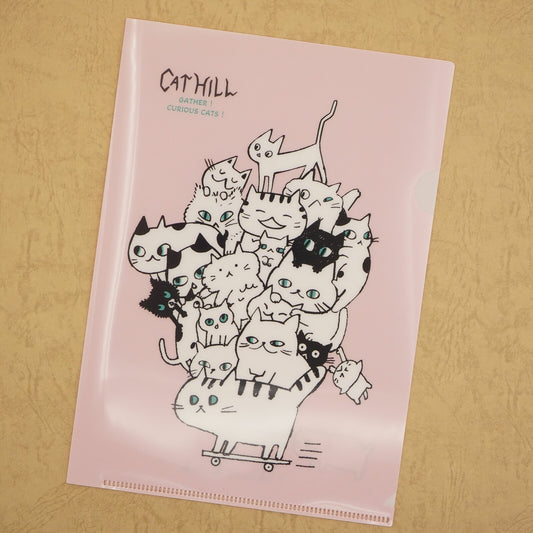 Cat Hill A5 file Folder Organizer Pink Shinzi Katoh Design