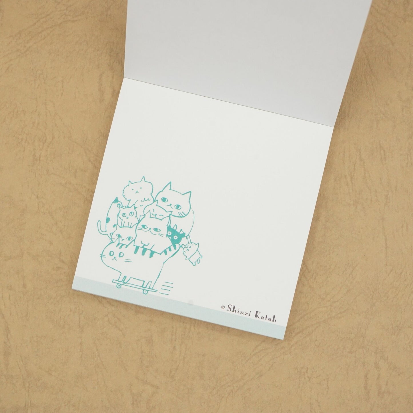 Cat Hill Memo Pad Green Shinzi Katoh Design