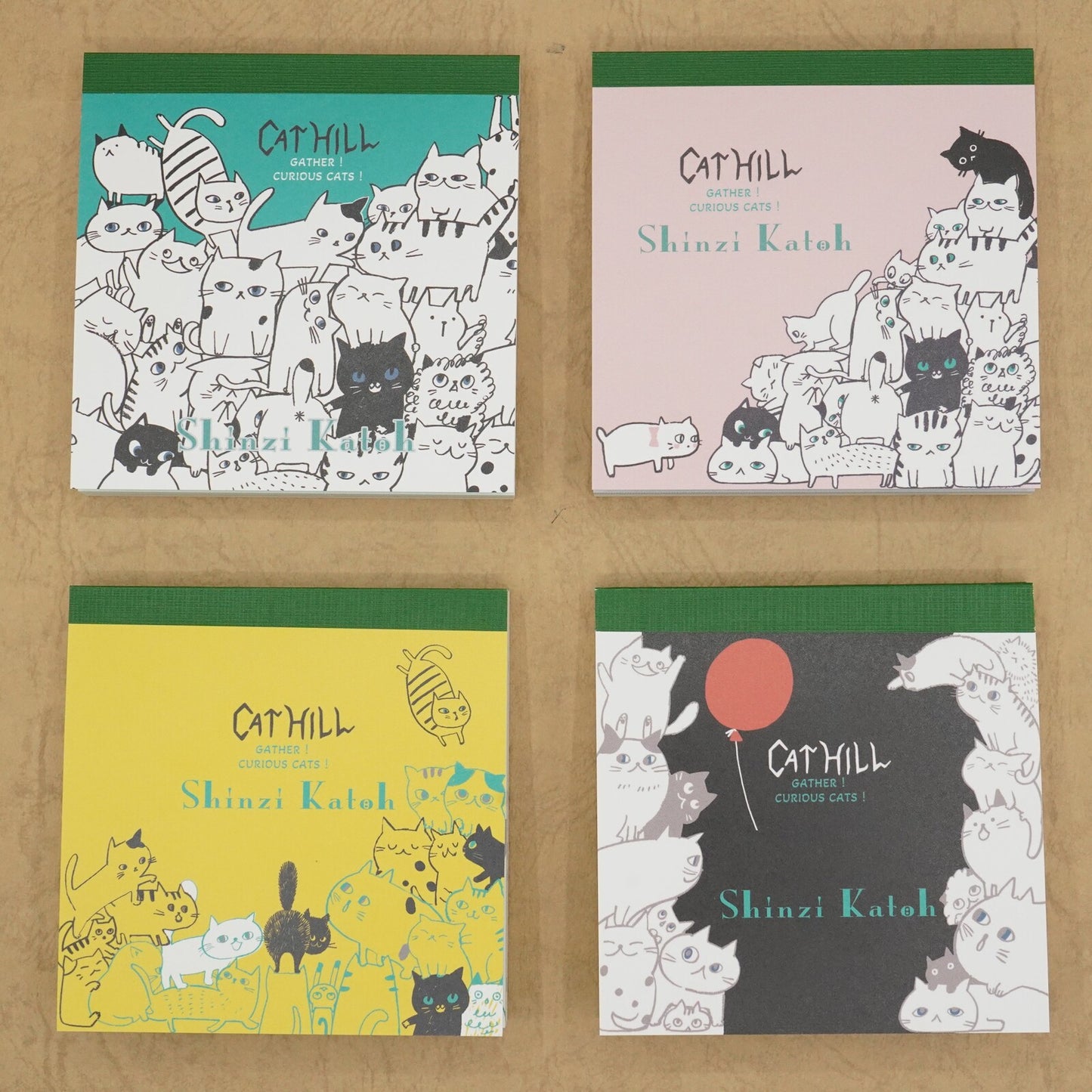 Cat Hill Memo Pad Black Shinzi Katoh Design