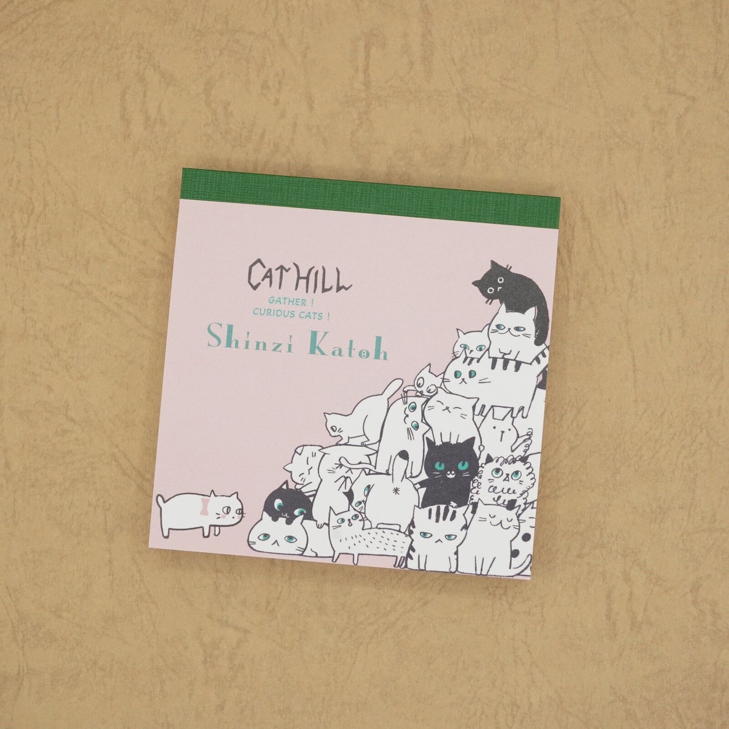 Cat Hill Memo Pad Pink Shinzi Katoh Design
