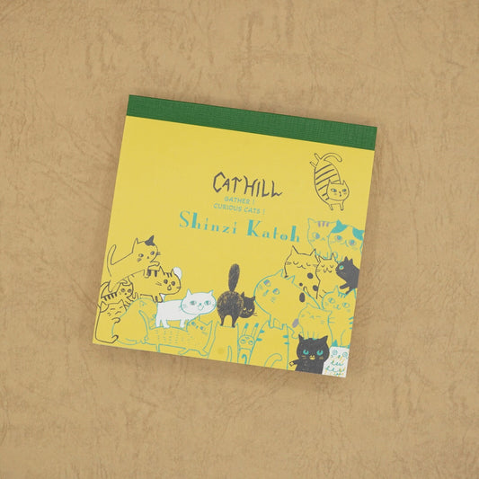 Cat Hill Memo Pad Yellow Shinzi Katoh Design