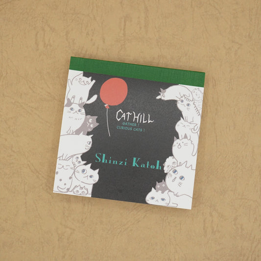 Cat Hill Memo Pad Black Shinzi Katoh Design