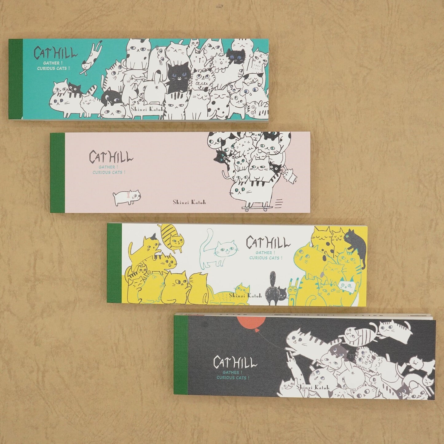 Cat Hill Memo Pad Pink Shinzi Katoh Design