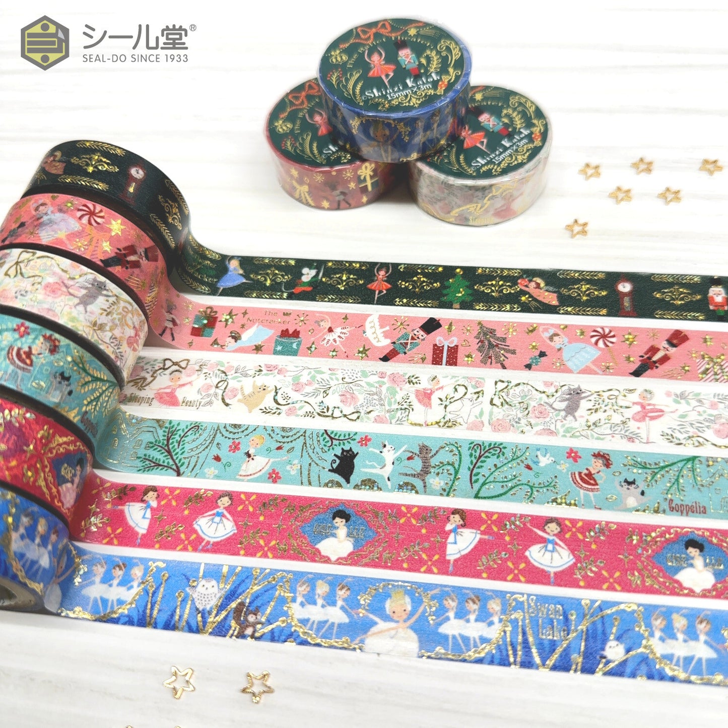 Coppelia Ballet Glitter Japanese Washi Tape Masking Tape Shinzi Katoh Design