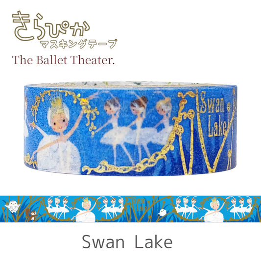 Swan Lake Ballet Glitter Japanese Washi Tape Masking Tape Shinzi Katoh Design