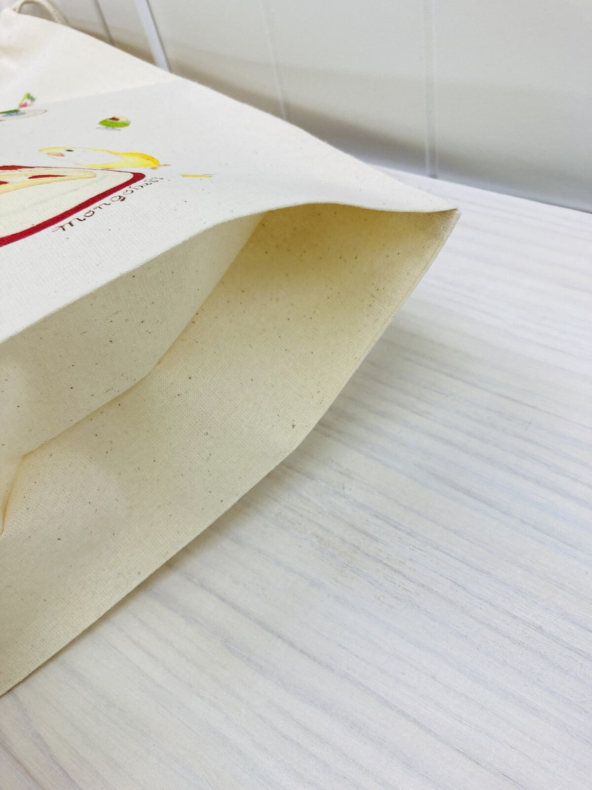 Lovebird Cafe Lightweight Cotton Drawstring Tote Bag