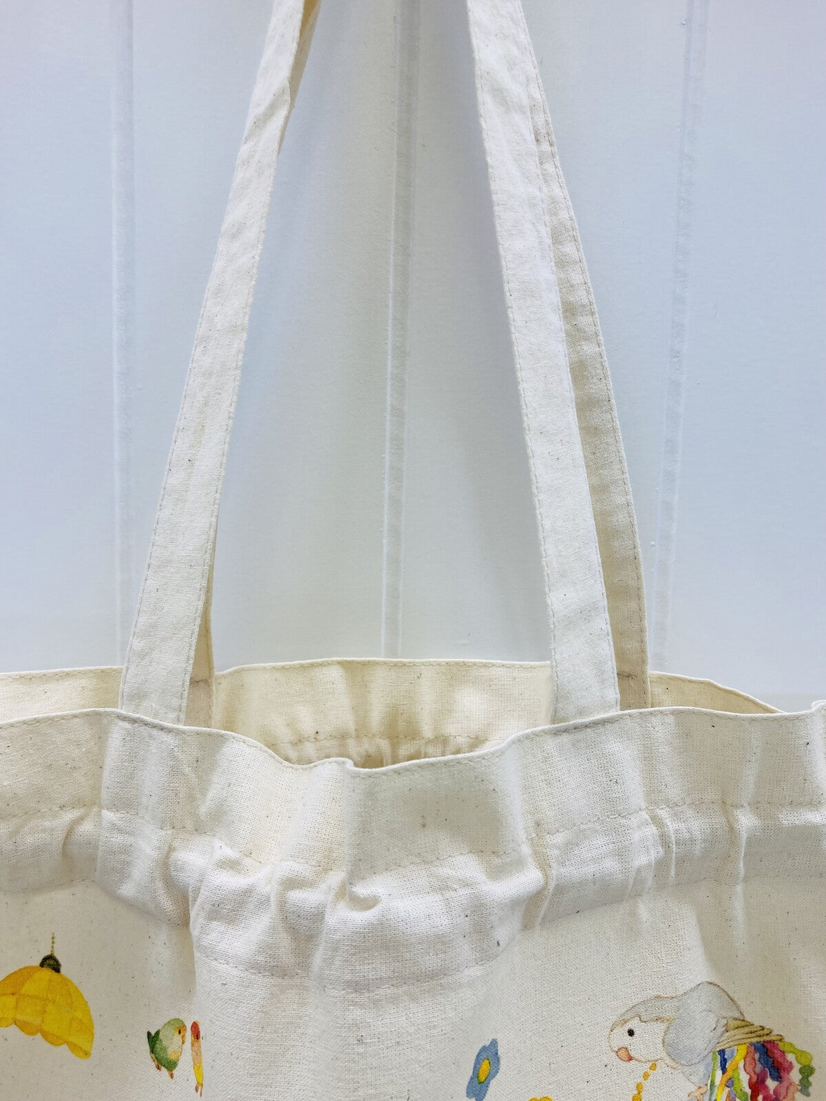 Lovebird Cafe Lightweight Cotton Drawstring Tote Bag