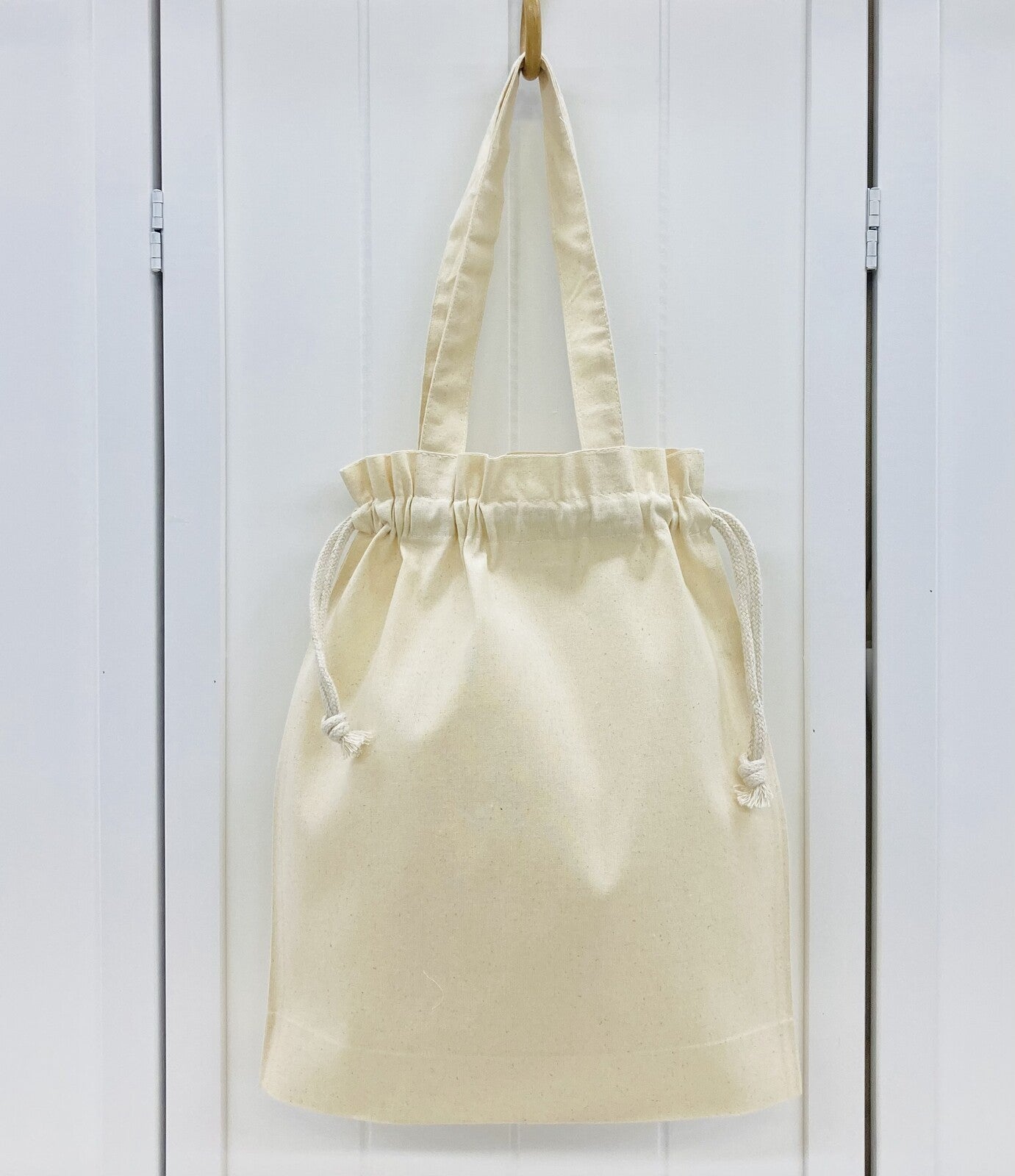 Budgie Wreath Lightweight Cotton Drawstring Tote Bag Eco Bag