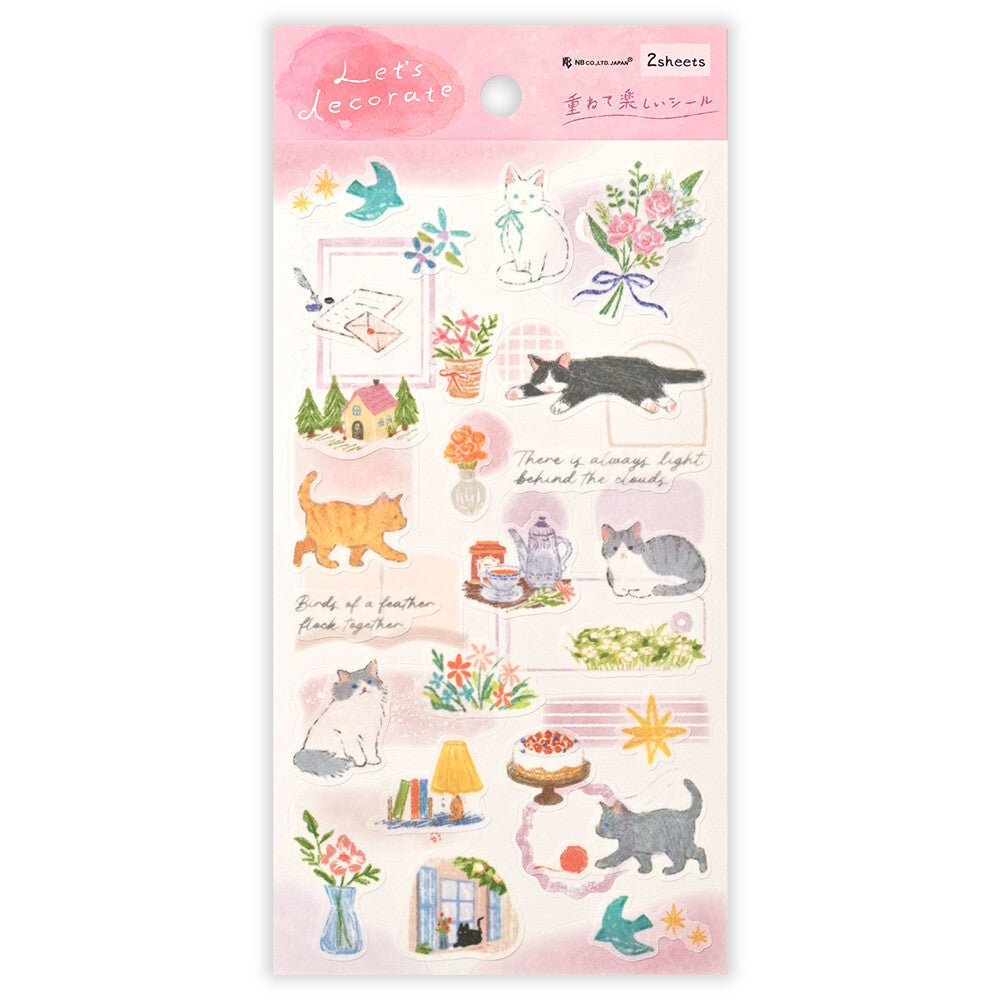Cat Deco Time Stickers Set