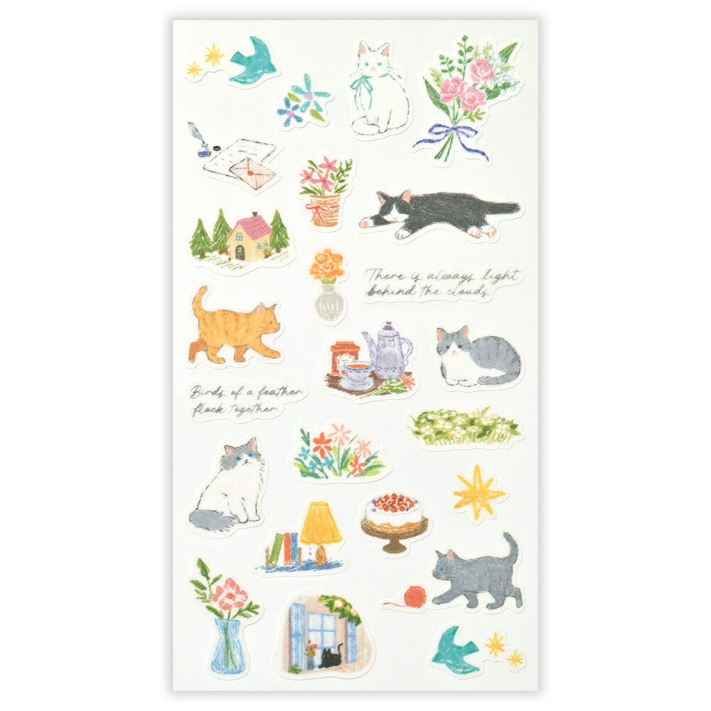 Cat Deco Time Stickers Set