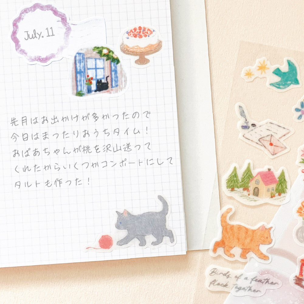 Cat Deco Time Stickers Set