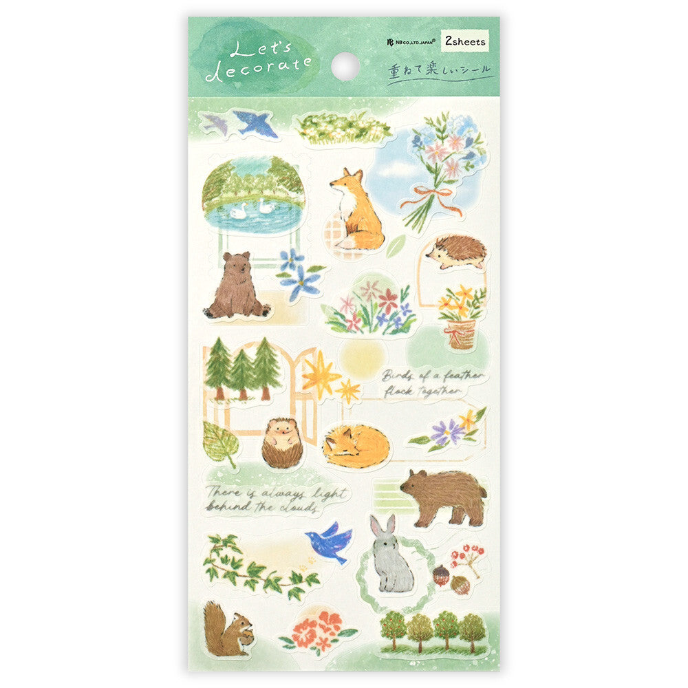 Forest Animal Deco Time Stickers Set