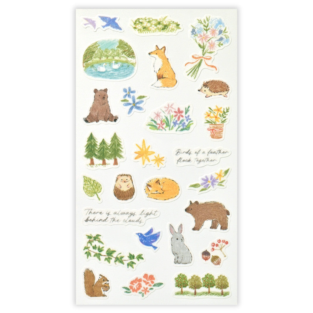 Forest Animal Deco Time Stickers Set