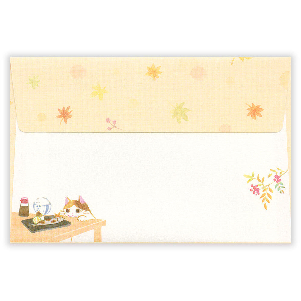 Cat in the Autumn Mini Letter Set
