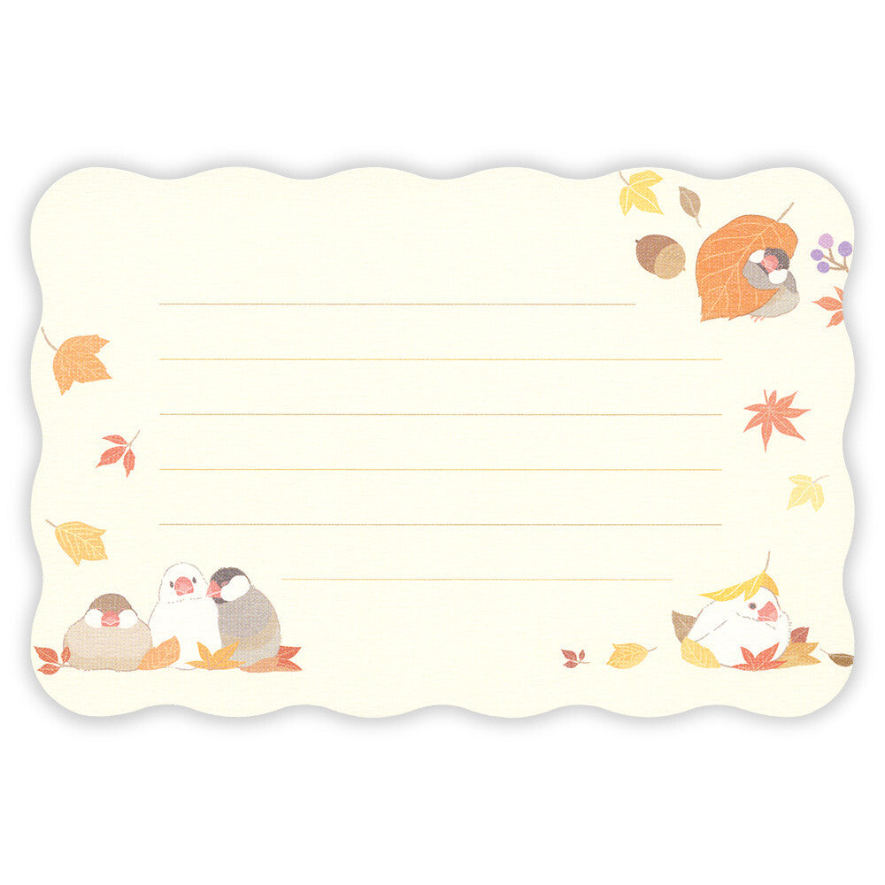 Java Sparrow in the Autumn Mini Letter Set