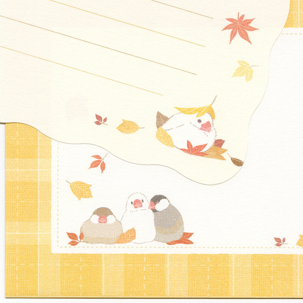 Java Sparrow in the Autumn Mini Letter Set