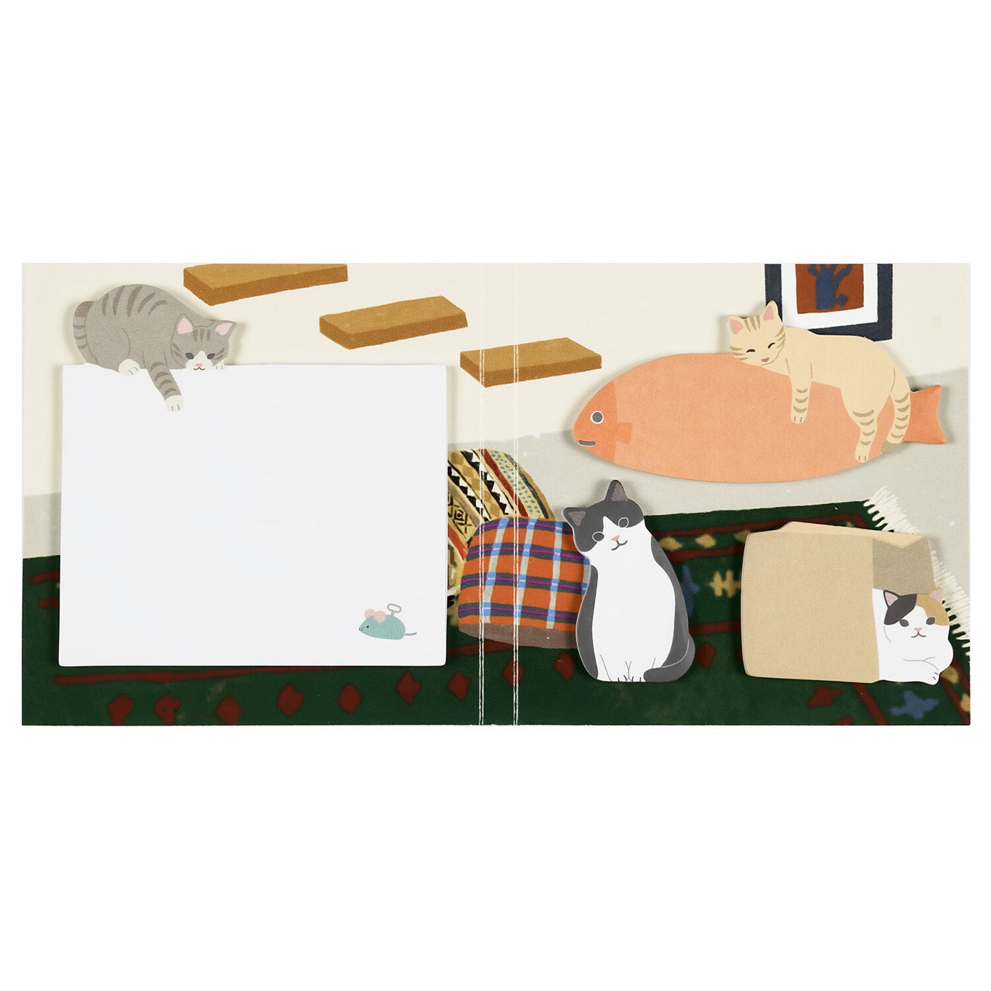 Cat Die Cut Sticky Notes Book