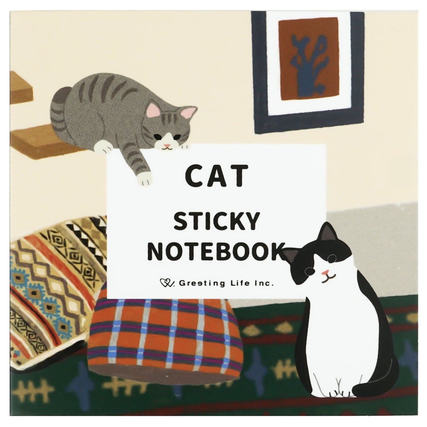 Cat Die Cut Sticky Notes Book