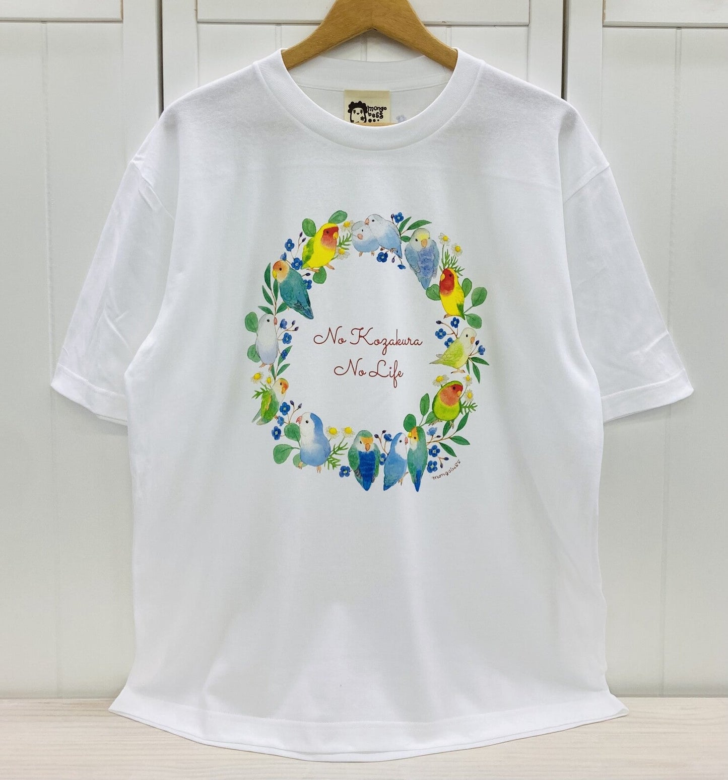 Lovebird Wreath Loose Fit T-Shirt (Made to Order)