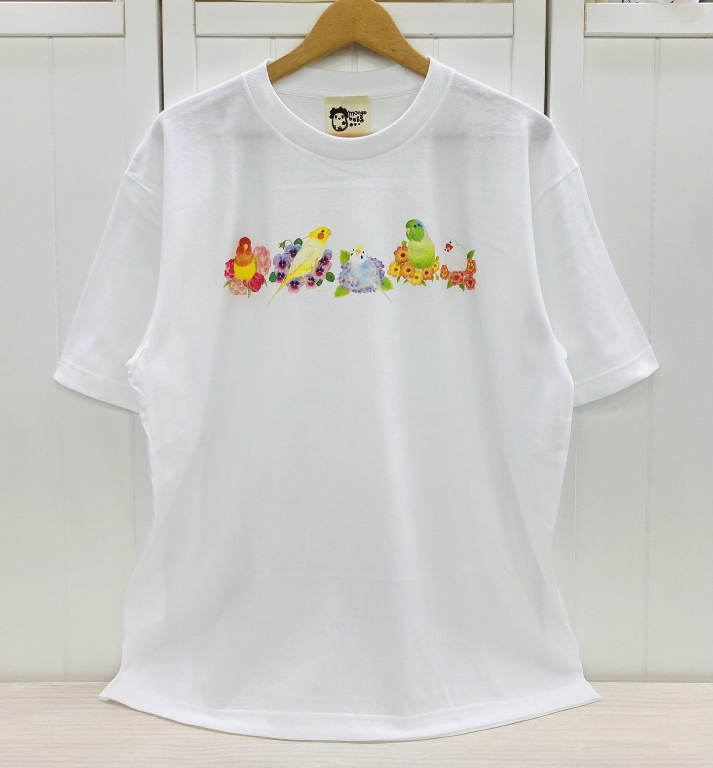 Birds & Flower Loose Fit T-Shirt (Made to Order)
