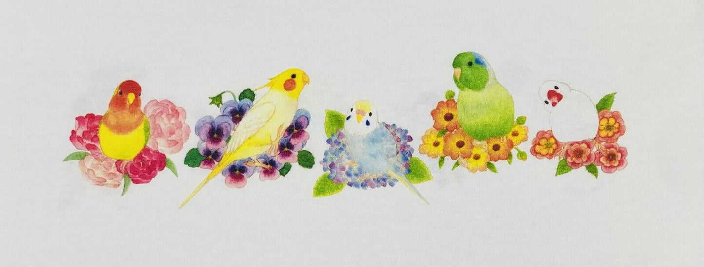 Birds & Flower Loose Fit T-Shirt (Made to Order)