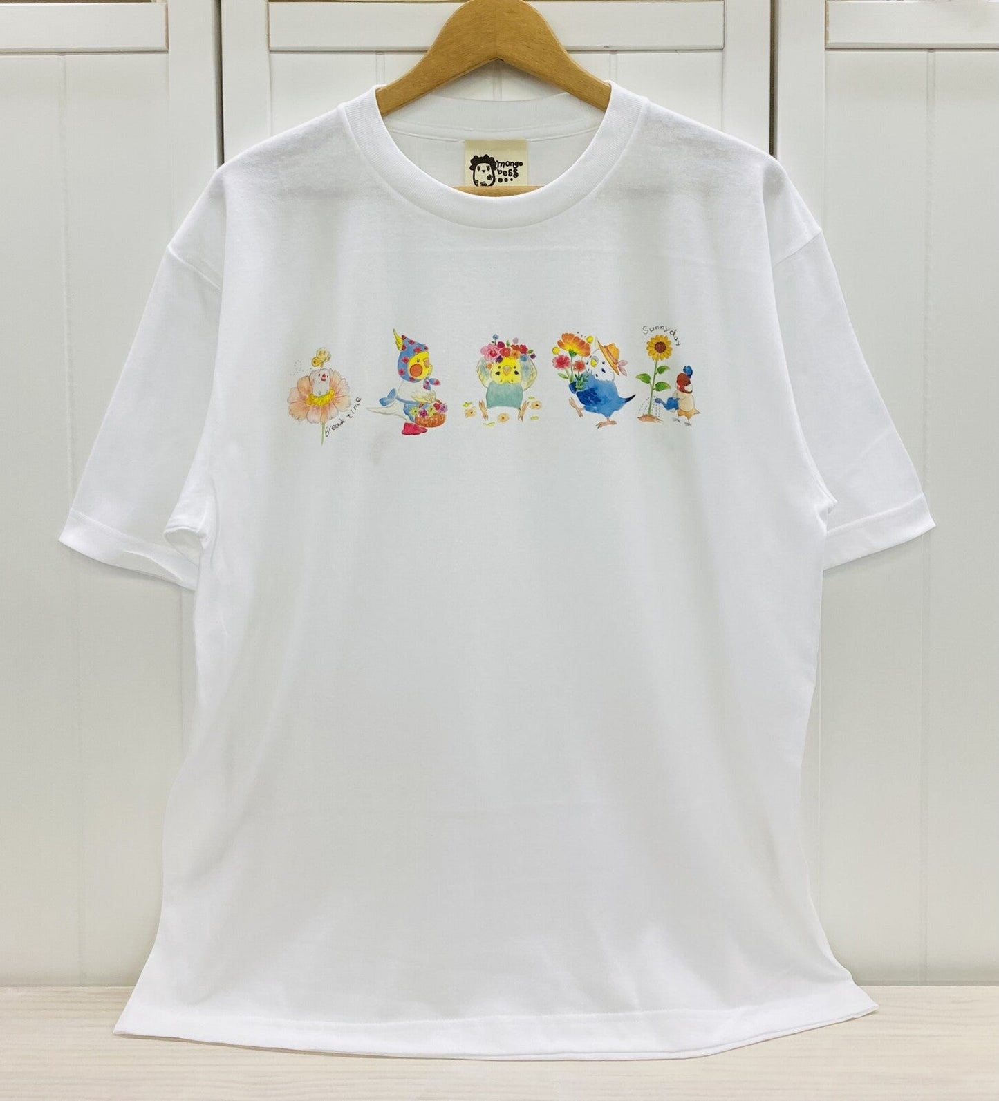 Birds & Flower Loose Fit T-Shirt (Made to Order)