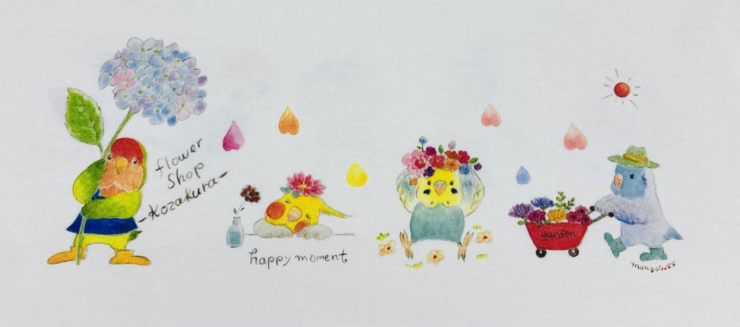 Birds & Flower Women's T-shirt (Made to Order)