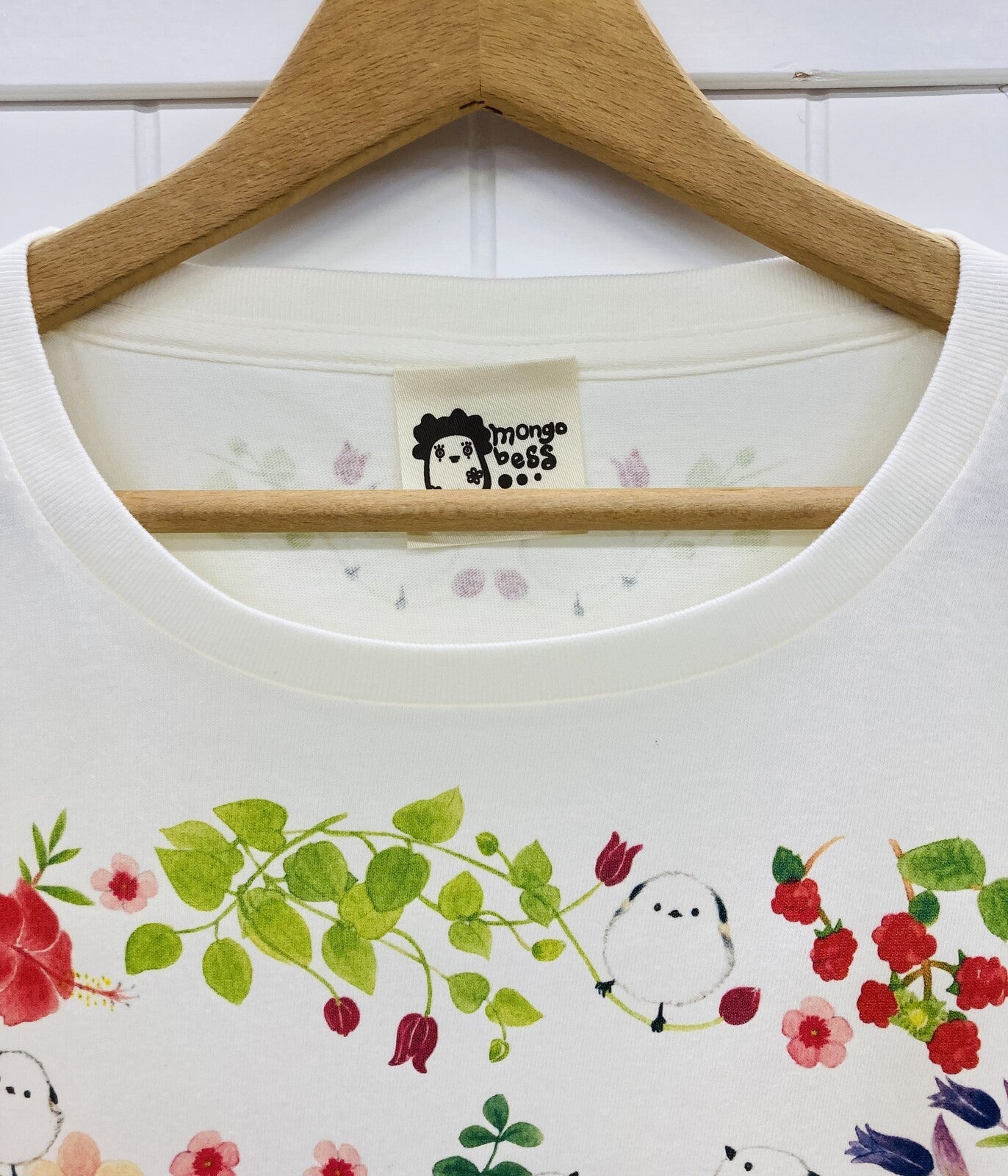 Long-tailed Tit & Flowers Women's T-shirt (Made to Order)
