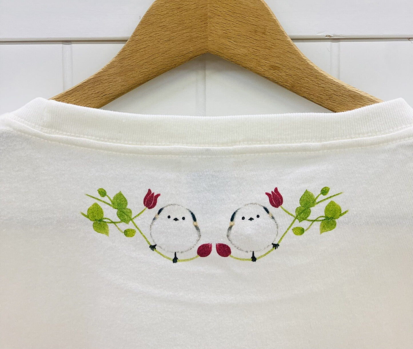 Long-tailed Tit & Flowers Women's T-shirt (Made to Order)