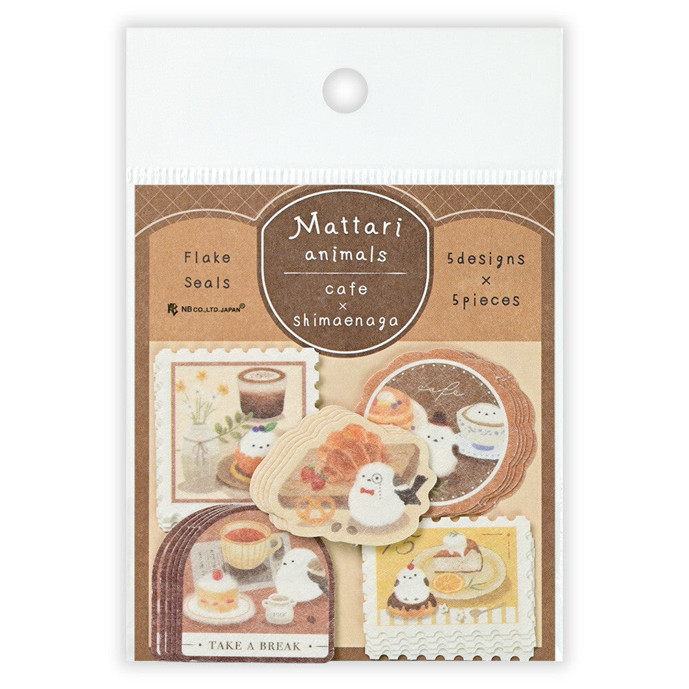 Long-tailed Tit in the Cafe Die Cut Japanese Washi Sticker Pack