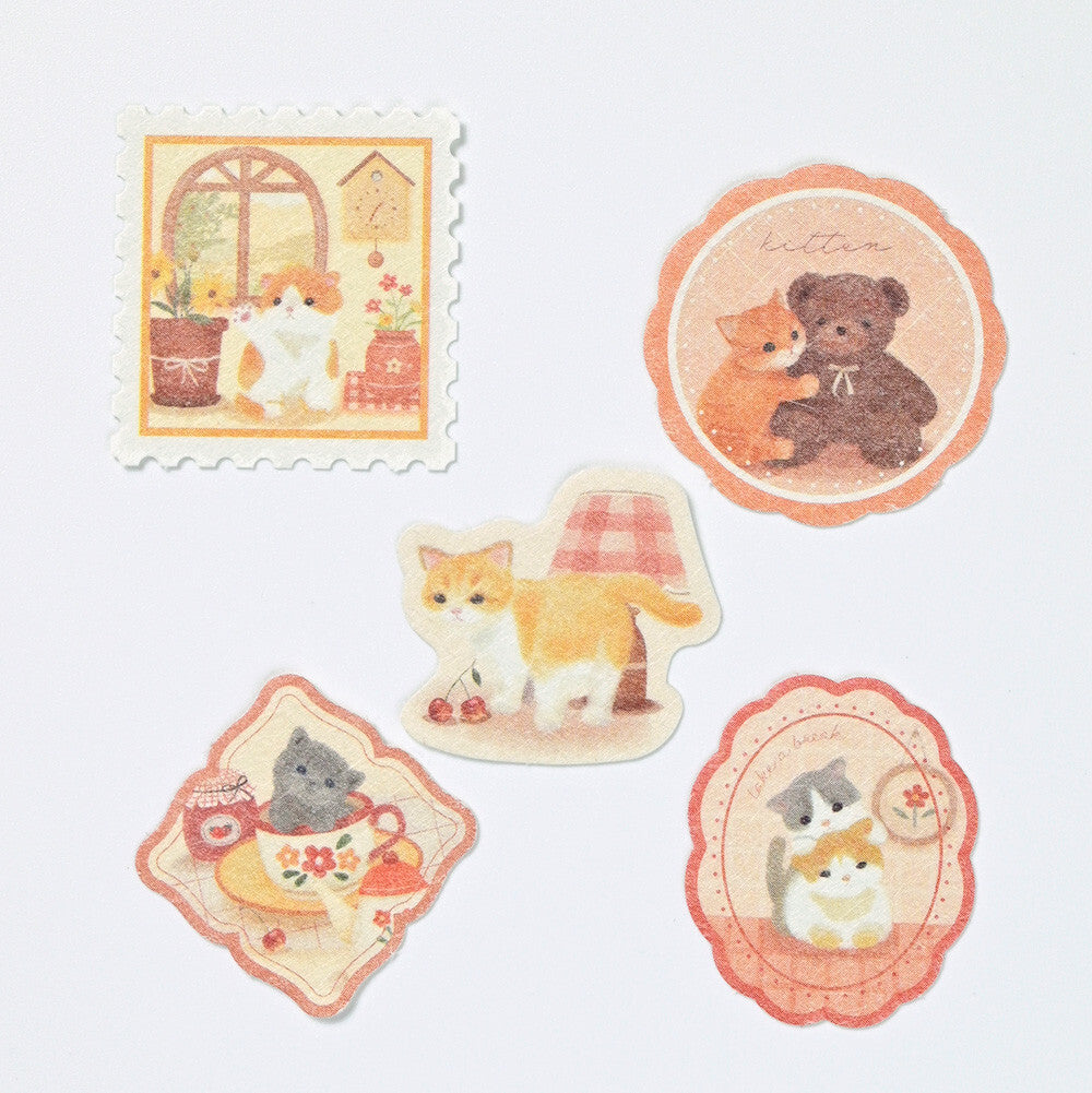 Cat in the Room Japanese Die Cut Washi Sticker Pack