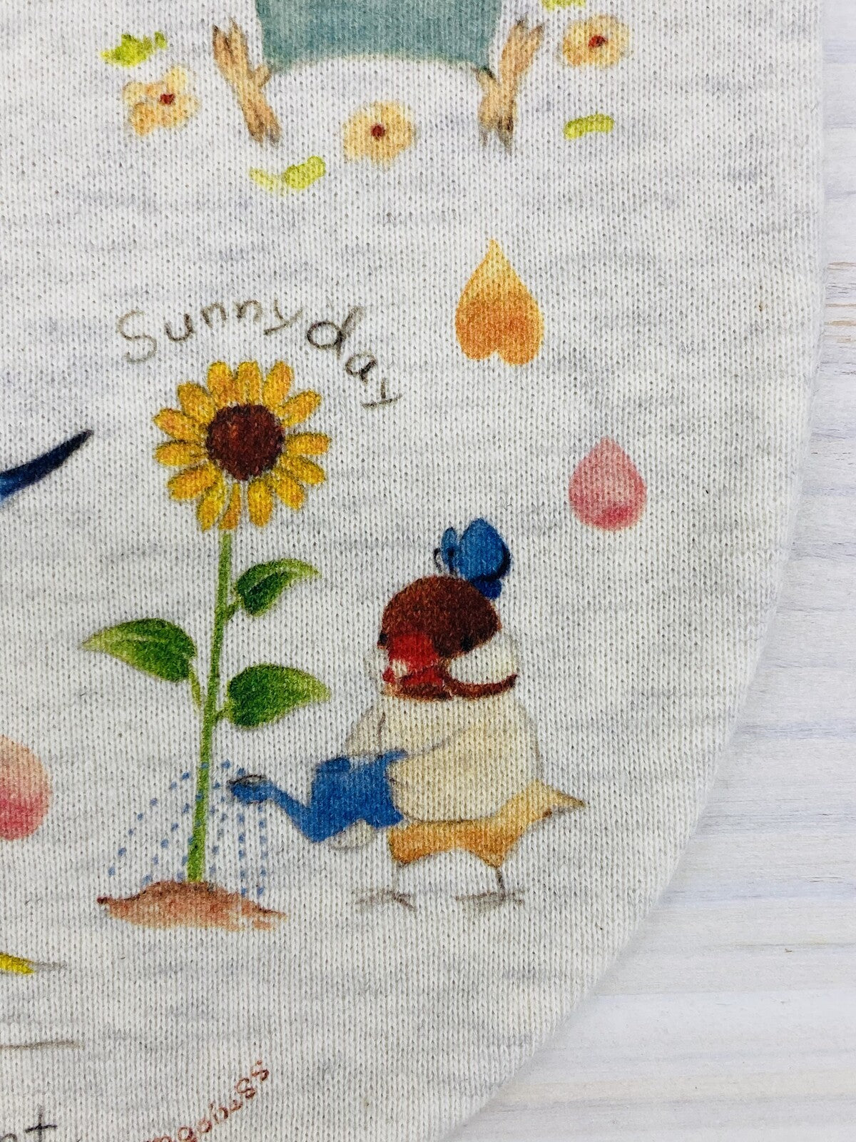 Birds & Flower Drawstring Bag Medium Size